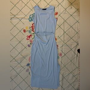 Elegant Blue Midi Dress